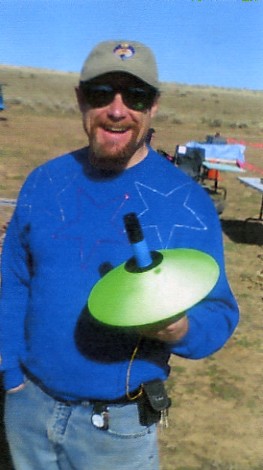 Jason Clark with 10" Cluster flying saucer